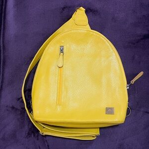 Yellow Leather Sling Bag